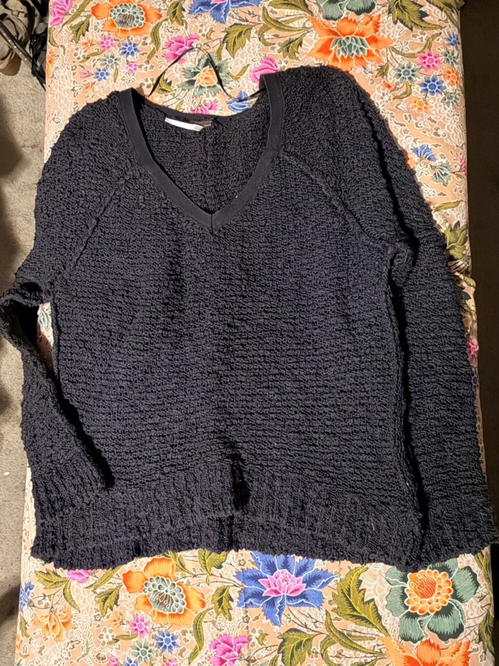 Free People xs black fluffy sweater